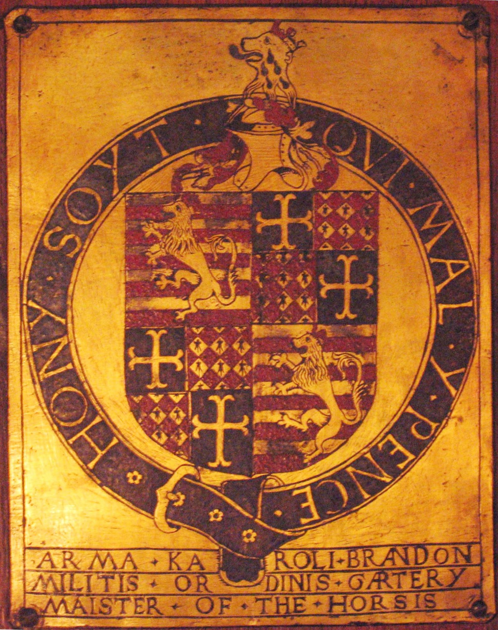 Brandon-Stallplate Stallplate of Charles Brandon, KG