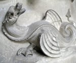 Coade stone Dragon on the Organ Screen