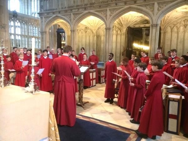 Choir rehearsal with Eton College