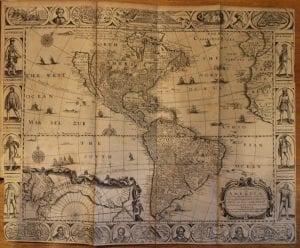 Map of America printed in 'The Merchants Map of Commerce' (London, 1671)